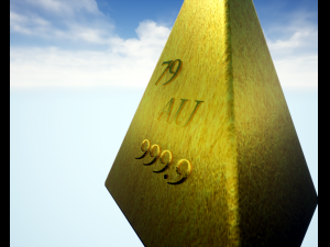 golden pyramid Model 3D