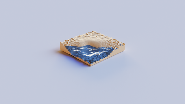 minimalistic beach Modelo 3D .c4d .max .obj .3ds .fbx .stl .blend 