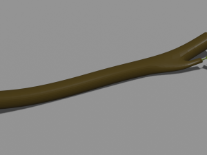stick with leaf 3D Model