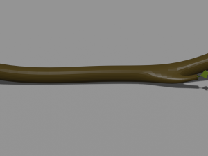 stick with leaf Model 3D