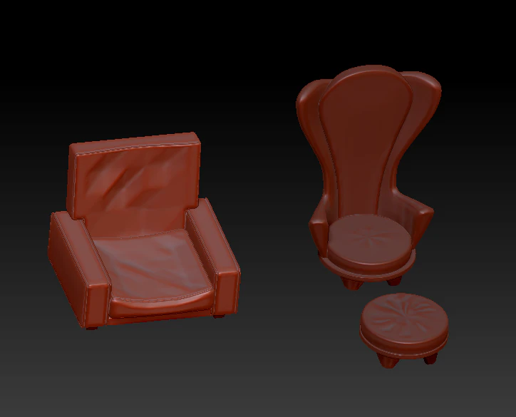 carl and ellie chair - up 3D Model .c4d .max .obj .3ds .fbx .stl .blend 
