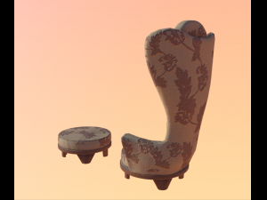 carl and ellie chair - up Modelo 3D