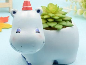 hippopotamus planter pot Model 3D