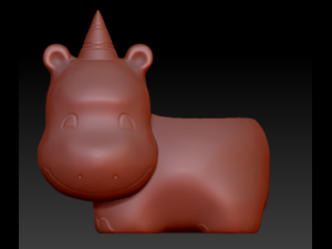 hippopotamus planter pot Modelo 3D