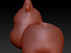 hippopotamus planter pot 3D Model