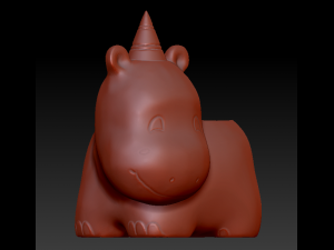 hippopotamus planter pot Modelo 3D