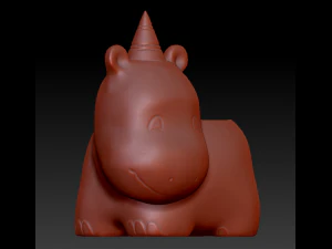hippopotamus planter pot 3D Model