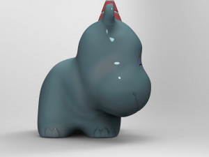 hippopotamus planter pot Modelo 3D