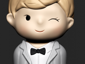 pack 2 cute girls and boys planters 3D 모델