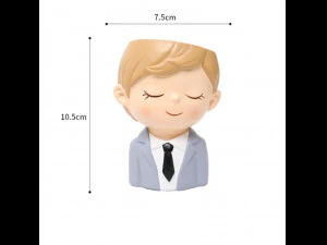 pack 2 cute girls and boys planters 3D Model