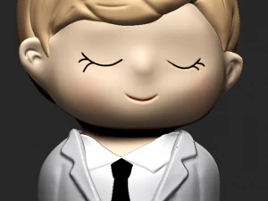 pack 2 cute girls and boys planters 3D Model