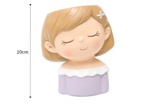 pack 2 cute girls and boys planters 3D Model