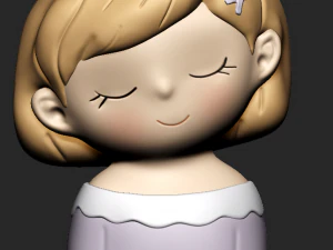 pack 2 cute girls and boys planters 3D Model