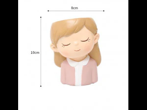 pack 2 cute girls and boys planters 3D Model