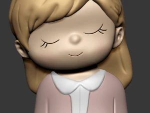 pack 2 cute girls and boys planters 3D Model