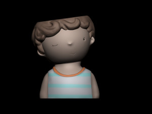pack 1 cute girls and boys planters 3D-Modell