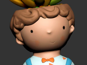 pack 1 cute girls and boys planters 3D Model
