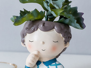 pack 1 cute girls and boys planters 3D-Modell