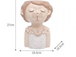 장식 화분 냄비 귀여운 소녀 15 3D 모델