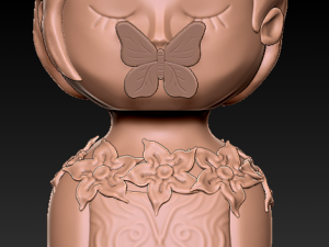 decoration planter pot cute girl 15 Model 3D