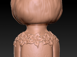 decoration planter pot cute girl 15 Model 3D