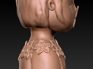 decoration planter pot cute girl 15 Model 3D