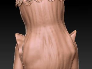 decoration planter pot cute girl 14 3D Model