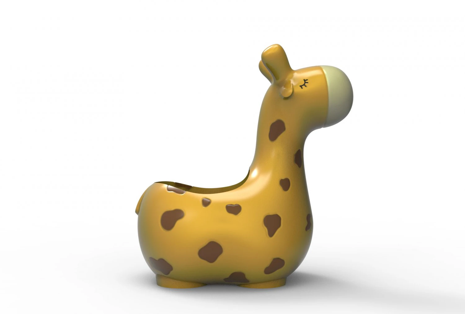 giraffe planter pot 3D Model .c4d .max .obj .3ds .fbx .stl .blend 