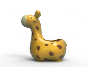 giraffe planter pot 3D 모델