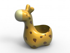 giraffe planter pot 3D 모델