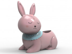 rabbit planter pot Model 3D