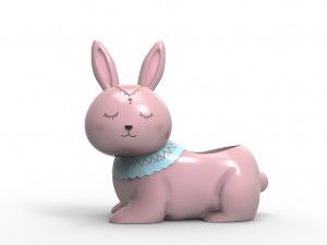 rabbit planter pot Modelo 3D