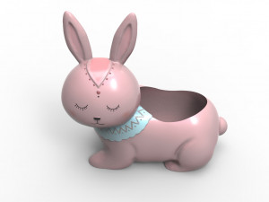 rabbit planter pot Modelo 3D