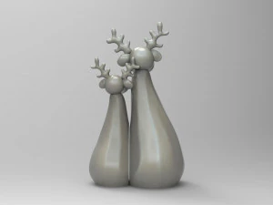 deer christmas 3D Model