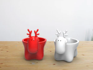 deer christmas 2 3D Model