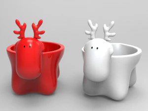 deer christmas 2 3D Model