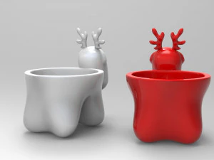 deer christmas 2 3D Model