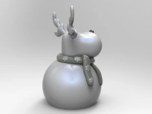 deer christmas 3 3D Model