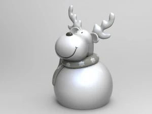 deer christmas 3 3D Model