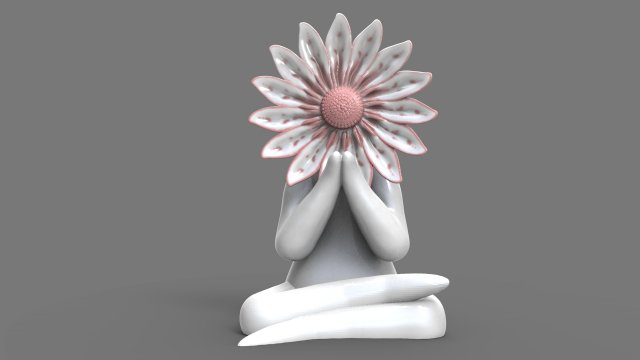yoga flower woman 1 Modèle 3D .c4d .max .obj .3ds .fbx .stl .blend
