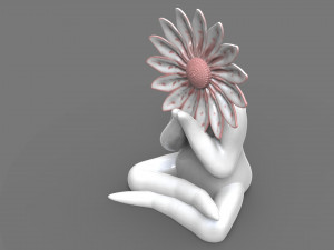 yoga flower woman 1 Modèle 3D