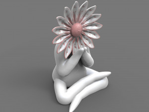 yoga flower woman 1 Modèle 3D