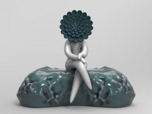 flower woman 2 stl for 3d printing 3D 모델