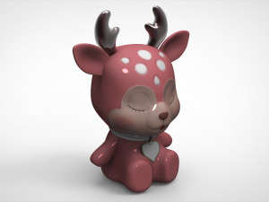 deer christmas 6 3d print model 3D Model