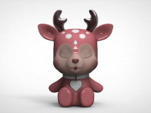 deer christmas 6 3d print model Modelo 3D