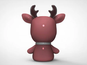 deer christmas 6 3d print model 3D Model