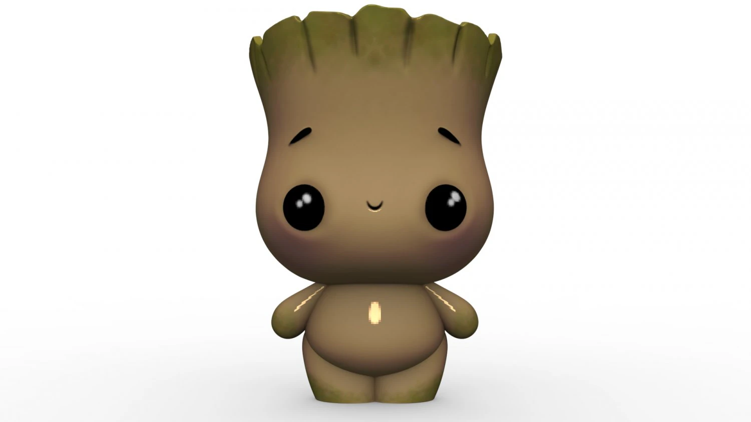 cute fat groot 3D Model .c4d .max .obj .3ds .fbx .stl .blend 