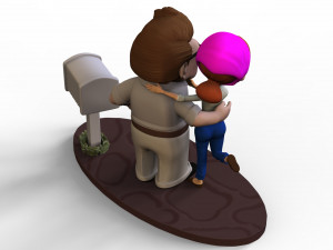 carl and ellie young 2 - topcake for wedding 3Dモデル