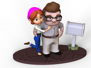 carl and ellie young 2 - topcake for wedding 3Dモデル