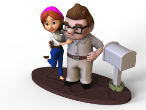 carl and ellie young 2 - topcake for wedding 3Dモデル